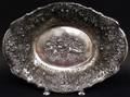 Winged Cherub Motif Sterling Oval Bowl