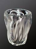 246 LALIQUE MOLDED  FROSTED CRYSTAL INGRID VASE