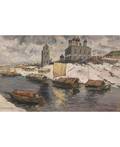 KONSTANTIN IVANOVICH GORBATOV RUSSIAN 18761945 Monastery on the Pskov River