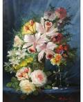 MAX CARLIER BELGIAN 18721938 Still Life of Flowers
