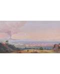 19TH CENTURY ITALIAN View of Naples with Vesuvius Erupting