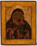 A RUSSIAN ICON OF OUR LADY OF TOLGA 1819TH CENTURY