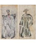 A PAIR OF COSTUME DESIGNS BY DAVID KAKABADZE GEORGIAN 18891952 The Cleric and the Caucasian