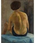 NATALIA KALETSKAYA RUSSIAN B1903 Portrait of a Lady from the Back