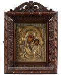 A RUSSIAN ICON OF THE KAZANSKAYA MOTHER OF GOD IN A GILT SILVER OKLAD MOSCOW 18961908