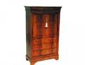 208 EMPIRE FIGURAL MAHOGANY SECRETARY ABATTANT