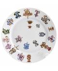 A RUSSIAN PORCELAIN PLATE WITH VARIOUS ROYAL CYPHERS 19TH20TH CENTURY