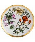 A PORCELAIN PLATE WITH FLORAL DESIGNS POPOV PORCELAIN MANUFACTORY GORBUNOVO 19TH CENTURY
