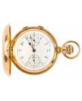 A GOLD HUNTER CASED POCKET WATCH JACQUES  MARCUS NEW YORK CASE NO 2200