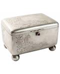 A RUSSIANPOLISH SILVER KEEPSAKE BOX I SZEKMAN LATE 19TH CENTURY