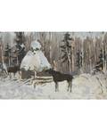 ALEXEY STEPANOVICH STEPANOV RUSSIAN 18581923 A Grazing Moose in the North