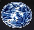 225 IMARI BLUE AND WHITE PORCELAIN CHARGER
