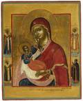 A RUSSIAN ICON OF THE MOTHER OF GOD THE HEALER OF SORROWS 19TH CENTURY