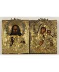 A PAIR OF RUSSIAN MARRIAGE ICONS 1890S