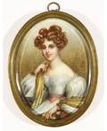 A FRENCH PORTRAIT MINIATURE OF A WOMAN 1827