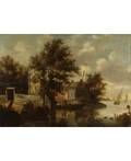 ANTHONY JANSZ VAN DER CROOS DUTCH C16041663 Landscape with Fishermen