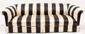 Black Striped Silk Sofa