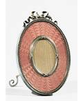 SILVER AND GUILLOCHE ENAMEL FABERGE PHOTO FRAME 18991908