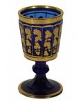 A GILTDECORATED RUSSIAN COBALT VODKA GLASS PROBABLY IMPERIAL GLASS FACTORY ST PETERSBURG
