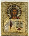 A RUSSIAN ICON OF CHRIST PANTOKRATOR MOSCOW C 18991908