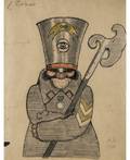 MSTISLAV DOBUZHINSKY RUSSIAN 18751957 Costume Design for Guard from Petrushka
