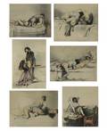 MIHALY VON ZICHY HUNGARIAN 18271906 A Set of Six Erotic Lithographs from