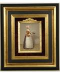 A PAINTED GERMAN PORCELAIN PLAQUE OF THE CHOCOLATE GIRL The Chocolate Girl after JeanEtienne Liotard