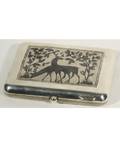 A SILVER AND NIELLO RUSSIAN CIGARETTE CASE