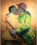 MIKHAIL MAGARIL RUSSIAN B1950 AND IVAN LEBEDEV RUSSIAN B1959 Kiss 1939 Stytle