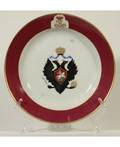 A RUSSIAN IMPERIAL PORCELAIN SOUP PLATE IMPERIAL PORCELAIN FACTORY PERIOD OF EMPEROR ALEXANDER II 18551881