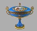 265 SEVRES PORCELAIN PEDESTAL CENTERPIECE AND COVER