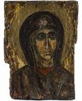 A GREEK ICON OF MOTHER OF GOD END OF 19TH CENTURY