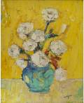 BERNARD LORJOU FRENCH 19081986 White Roses against Yellow