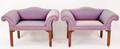 Pair of Purple Upholstered Benches