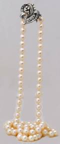 267 PEARL AND DIAMOND NECKLACE