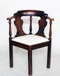300 GEORGIAN STYLE WALNUT CORNER CHAIR