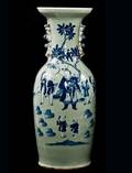 509 BLUE AND CELADON PORCELAIN VASE