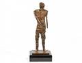 166 ABSTRACT NATURAL BRONZE FIGURE OF A MAN
