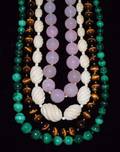 577 GROUP OF FOUR BEAD NECKLACES