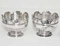 543 PAIR OF GEORGE III STERLING SILVER MONTIETH BOWLS