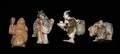 564 GROUP OF FOUR CARVED IVORY NETSUKES
