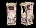 254 TWO HOCHST SOFTPASTE SEDAN CHAIRS