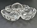 235 SILVER PLATED MOUNTED SECTIONAL GLASS SERVING BOWL