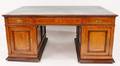 Figured Walnut  Parquetry Partners Desk