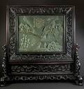 508 GOOD SPINACH GREEN JADE TABLE SCREEN