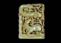 165 CELADON JADE HORSE PLAQUE