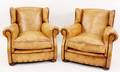 Pair of Holland  Company Leather Club Chairs