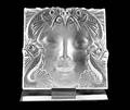 296 LALIQUE MOLDED  FROSTED CRYSTAL MASQUE DE FEMME