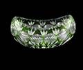 291 GREEN OVERLAID CUT CRYSTAL BOWL