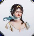 268 CONTINENTAL FAIENCE PORTRAIT PLATE